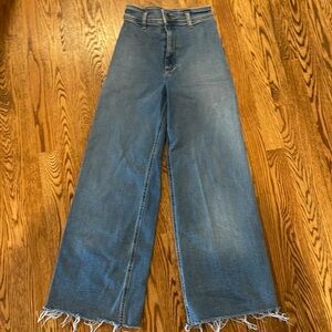 Zara marine blue jeans, size 2, wide keg